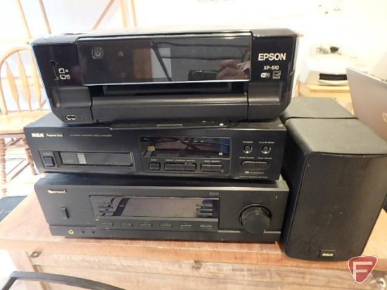 Epson XP-610 printer, RCA Professional Series CD-9300 Compact Disc Changer, and