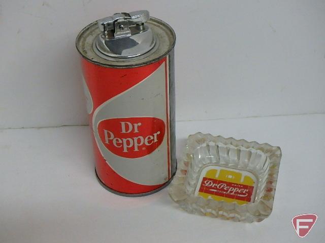 Dr. Pepper　ビンテージライト　アドバタイジング Dr. Pepper can lighter and Dr. Pepper ashtray, | Proxibid