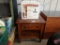 Wood side/end table with one drawer, 25inHx26inWx30inD and Royce Three Light Foyer Chandelier