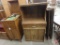 Wood storage cabinet, 1 drawer, 2 doors, 54inHx28inWx20inD