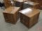 (2) Wood side/end tables with bottom storage, 19inHx20inWx23inD. Both