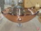 Glass scalloped edged wash basin