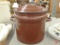 14in Diameter enamel pot with lid, missing top piece of lid, 13inH