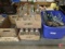 Pop bottles, (2) wood Pepsi divided bottle carrier, Pepsi-Cola wood carrier box, and wood Pepsi box