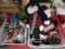 Holiday/Christmas items, ornaments, plus standing talking snowmen, 28inH, garland and other