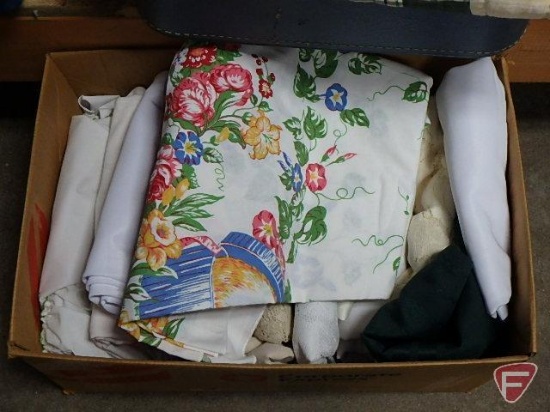 Bed linens, pillows, towels, table linens and coverings, blankets/throws.