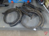 (2) Motorcraft, Muncie, Indiana, cast iron No 16 and No 6 vintage tool brackets. Both