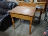 Vintage wood desk with lift up top 37inHx29inWx24inD