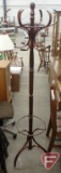 Wood coat rack 72inH