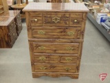 Dresser/storage cabinet, 5 drawers, 46inHx13inWx17inD. Matches lots 492 and 495.