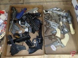 Assortment of toy guns, Super Nu-matic Jr, Nichols, Wyandotte, Dick, G-Man Automatic, Hubley,