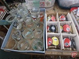 Billiard glass set, Welchs jelly jar glasses-Tom and Jerry and dinosaur, and other child glasses