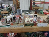 Glasses and mugs, Gran Belt, Pabst, Schlitz, Strohs, Olympia, Hamms, Miller, Budweiser,