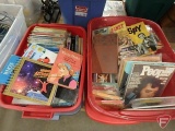 Childrens books, some Little Golden Books, vintage teen magazines, paperback novels.