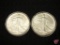 1988 and 1990 Silver Eagle, brilliant uncirculated