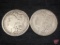 (2) Morgan Liberty Head silver dollars, 1889 and 1890, 2 coins
