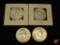 1953D average circulated Franklin half dollar, 1963D average circulated Franklin half dollar,