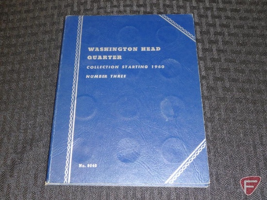 Partial book of Washington quarters 1960 to 1964, all avg AU, 10 coins