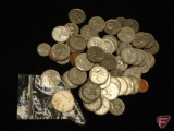 (14) 80percent Canadian silver quarters, 1967 Canadian silver dime, Canadian dime and quarter, face