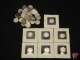 (44) Roosevelt silver dimes, misc dates, avg circulated condition