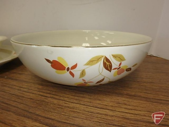 Hall's Superior Quality Dinnerware, Autumn Leaf pattern, serving dishes
