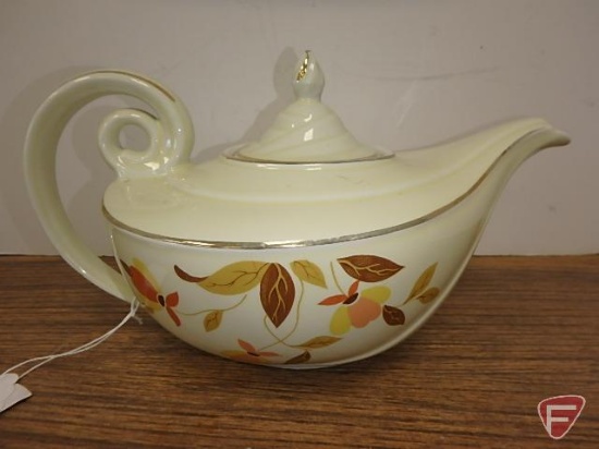 Hall's Superior Quality Dinnerware, Autumn Leaf pattern, tea pot