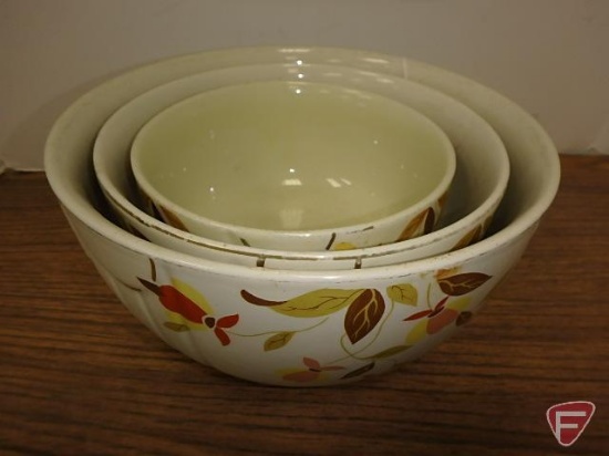 Hall's Superior Quality Dinnerware, Autumn Leaf pattern, mixing bowls