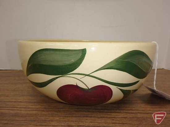 Watt ware bowl, Compliments of Rol.and W. Thiel, Lester Prairie, MN, No. 73