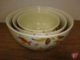 Hall's Superior Quality Dinnerware, Autumn Leaf pattern, mixing bowls