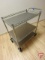 3-tier metro racking style cart with handle on casters