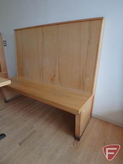 Wood dining room bench
