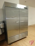 Beverage-Air KR48-1AS commercial refrigerator/freezer 2 door upright cooler, on casters