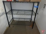 Coated metro rack style 3 tier wire shelving unit