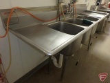 Eagle Sinks 3 compartment dishwashing sink with T&S brass rinse unit