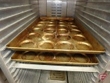 (2) Amco 902495 full size 24-place hamburger bun pans