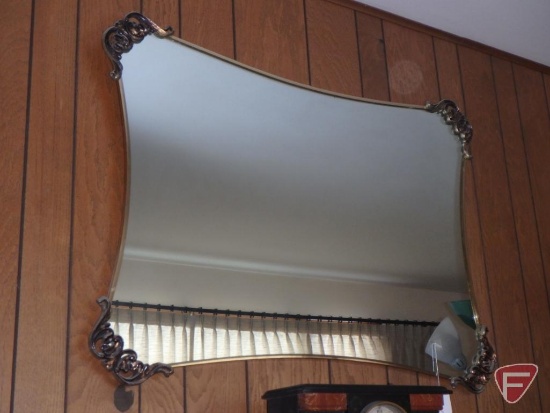 Wall mirror with metal frame, 33inHx45inW