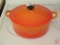 Le Creuset cast kettle with lid; inside stained