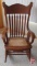 Vintage rocking chair; seat has been replaced with caning
