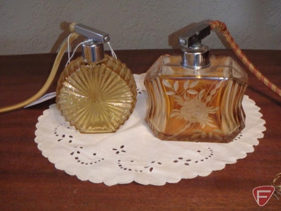 Vintage perfume bottles (2); one is not original top