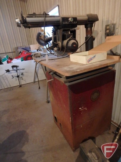 Craftsman Radial 100 radial arm saw; on 