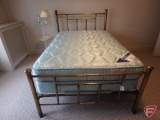 Brass bed with Sup-R-Posture Restonic, approx. 80inLx54inW