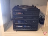 Magnavox music station, equalizer, record player, cassette player and more