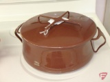 Danisk International brown heavy metal kettle with lid