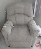 Dewert electric lift chair with ultra control box; has small hole in upholstery on leg rest