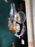 Kerosene lamp with reflector; Bring own tools to take down