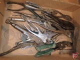 Assorted vice grips and pliers