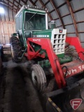 Oliver 1600 gas tractor with Year-A-Round Cab and White full hydraulic loader