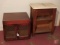 (2) wood cabinets, 24