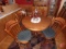 Sidex round table with (4) matching chairs, (2) leaves