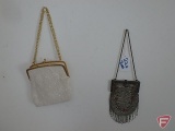 2 purses, 1 beaded mesh purse, and one with tag inside Regale